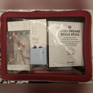 K-Beauty Wonderland Sophie Red Makeup Bag Round Lab Torriden Eyelash Curler NWT